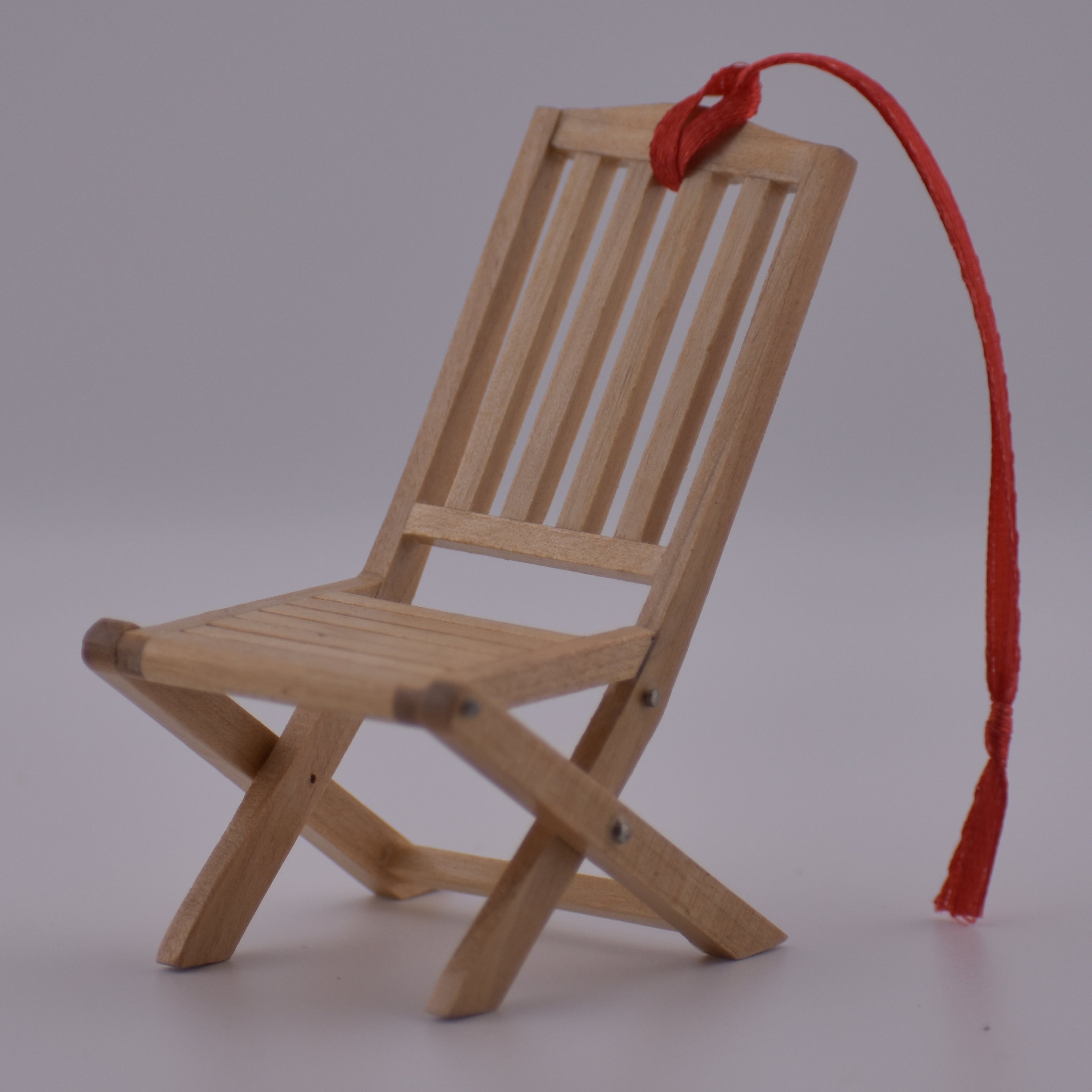 Miniature Wooden Folding Chair Ornament